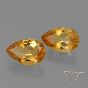 2.30 ct natürliche Tiefes Orange-Gold Citrin-Edelsteine, Birnenform, VS
