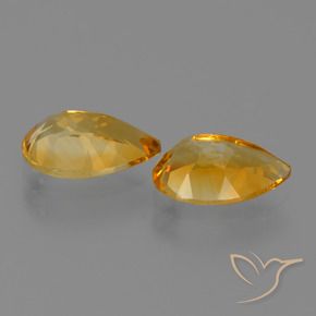2.30 ct natürliche Tiefes Orange-Gold Citrin-Edelsteine, Birnenform, VS