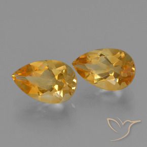 2.38 ct natürliche Tiefes Orange-Gold Citrin-Edelsteine, Birnenform, VVS