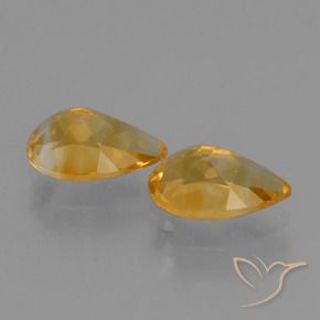 2.38 ct natürliche Tiefes Orange-Gold Citrin-Edelsteine, Birnenform, VVS