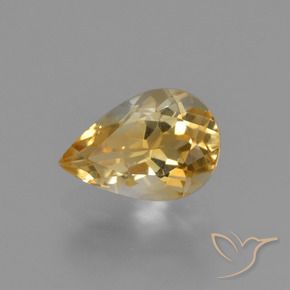 9,17 ctw natürlicher Golden Citrin, Birnenform, VVS-VS