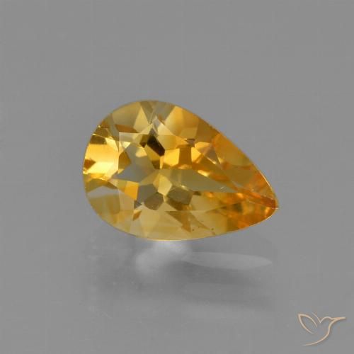 1.09ct Natürlicher Tiefes Orange-Gold Citrin, Birnenform, VS
