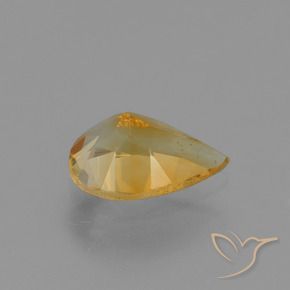 9,17 ctw natürlicher Tiefes Orange-Gold Citrin, Birnenform, VS