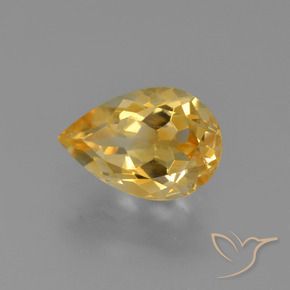 9,17 ctw natürlicher Golden Citrin, Birnenform, VVS-VS