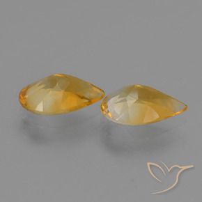1.90 ct natürliche Tiefes Orange-Gold Citrin-Edelsteine, Birnenform, VVS