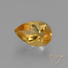 9,17 ctw natürlicher Tiefes Orange-Gold Citrin, Birnenform, VVS-VS