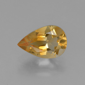 1,13 ctw natürlicher goldener Citrin, Birnenform, VVS
