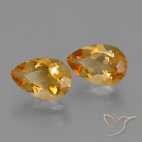 2.37 ct natürliche Tiefes Orange-Gold Citrin-Edelsteine, Birnenform, VVS-VS