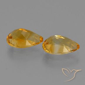 2.37 ct natürliche Tiefes Orange-Gold Citrin-Edelsteine, Birnenform, VVS-VS