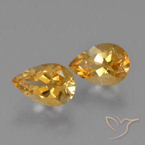 2,37 ct natürliche goldener Citrin-Edelsteine, Birnenform, VS