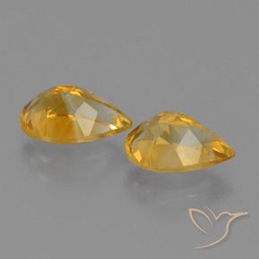 2,37 ct natürliche goldener Citrin-Edelsteine, Birnenform, VS