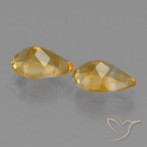 2.27 ct natürliche Dunkelorange-Gold Citrin-Edelsteine, Birnenform, VS