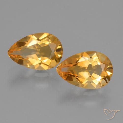 2.24ctw Natürlicher Golden Citrin, Birnenform, VVS-VS