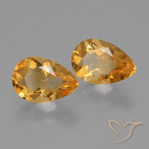 2.24 ct natürliche Golden Citrin-Edelsteine, Birnenform, VVS-VS