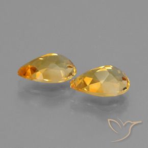 2.23 ct natürliche Mittel-Helles Orange-Gold Citrin-Edelsteine, Birnenform, VVS