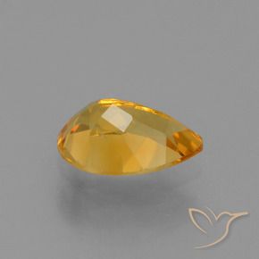 9,17 ctw natürlicher Dunkelorange-Gold Citrin, Birnenform, VS