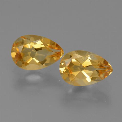 2,26 ct natürliche goldener Citrin-Edelsteine, Birnenform, VVS-VS