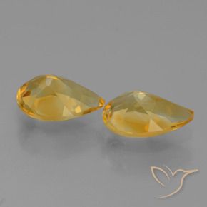 2.17 ct natürliche Dunkelorange-Gold Citrin-Edelsteine, Birnenform, VVS-VS