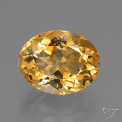 3.89ct Natürlicher Tiefes Orange-Gold Citrin, Oval, VVS-VS
