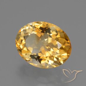 9,17 ctw natürlicher Tiefes Orange-Gold Citrin, Oval, VVS-VS