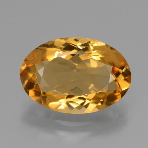3,71 ctw natürlicher goldener Citrin, Oval Schliff, VVS-VS