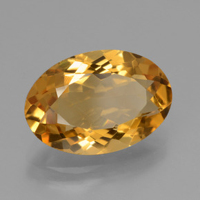 3,71 ctw natürlicher goldener Citrin, Oval Schliff, VVS-VS
