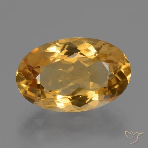 4.96ct Natürlicher Dunkelgolden Citrin, Oval, VVS-VS