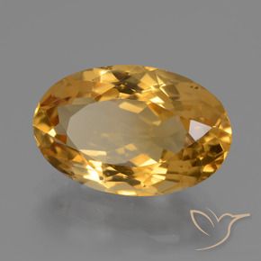 9,17 ctw natürlicher Dunkelgolden Citrin, Oval, VVS-VS