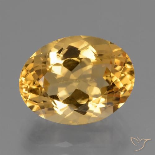4,83 ctw natürlicher goldener Citrin, Oval Schliff, VVS