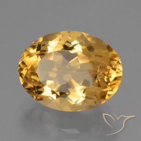 4,83 ctw natürlicher goldener Citrin, Oval Schliff, VVS