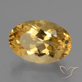 9,17 ctw natürlicher Mittel-Dunkelgold Citrin, Oval, VVS
