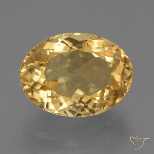 7.95ct Natürlicher Mittel-Dunkelgold Citrin, Oval, VVS