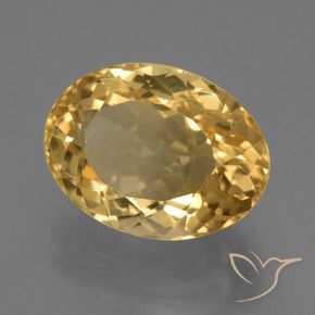 9,17 ctw natürlicher Mittel-Dunkelgold Citrin, Oval, VVS