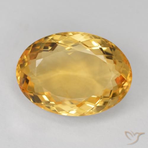 7.71ct Natürlicher Mittel-Dunkelgold Citrin, Oval, VVS-VS