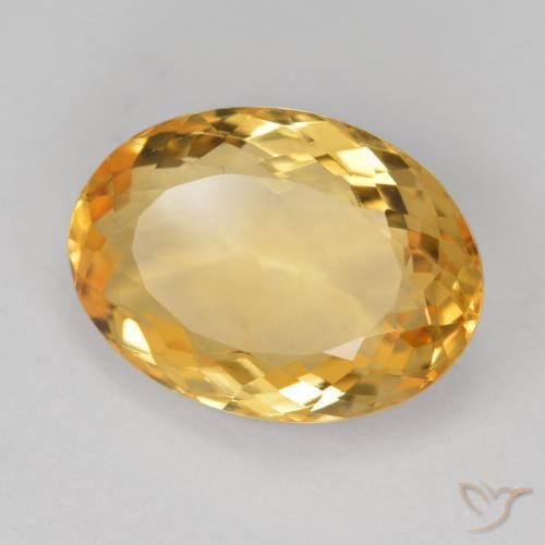 9,17 ctw natürlicher Mittel-Dunkelgold Citrin, Oval, VVS-VS