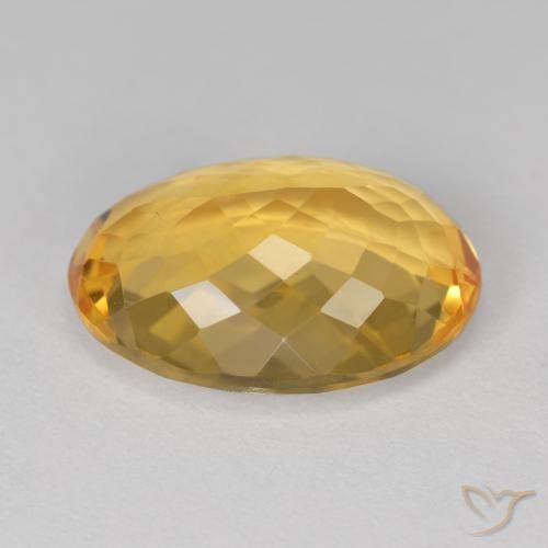 9,17 ctw natürlicher Mittel-Dunkelgold Citrin, Oval, VVS-VS
