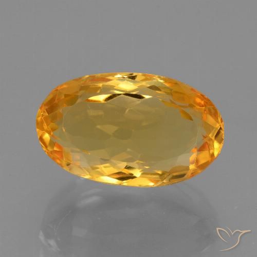 6.11ct Natürlicher Tiefes Orange-Gold Citrin, Oval, VVS
