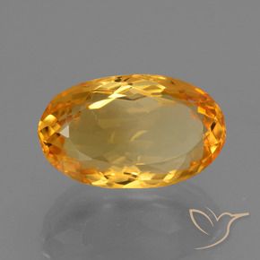 9,17 ctw natürlicher Tiefes Orange-Gold Citrin, Oval, VVS