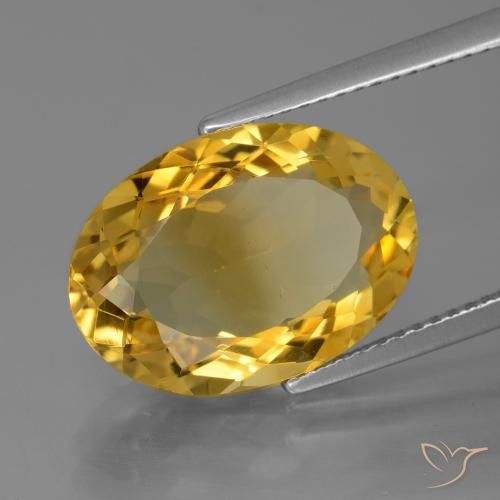 9,17 ctw natürlicher Golden Citrin, Oval, VVS