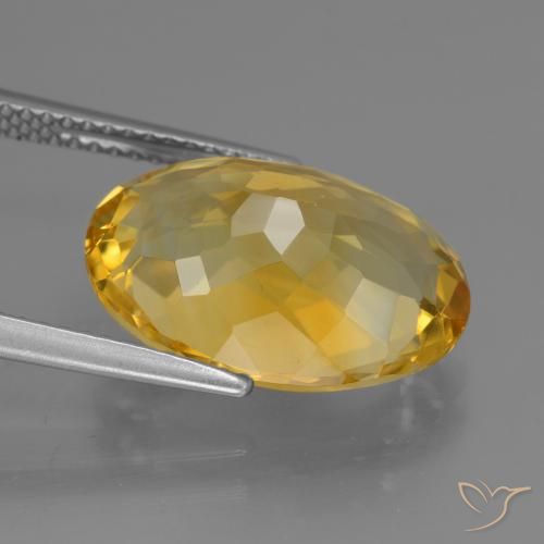 9,17 ctw natürlicher Golden Citrin, Oval, VVS