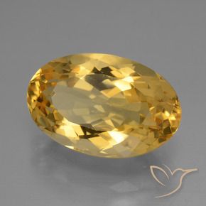 9,17 ctw natürlicher Mittel-Dunkelgold Citrin, Oval, VVS