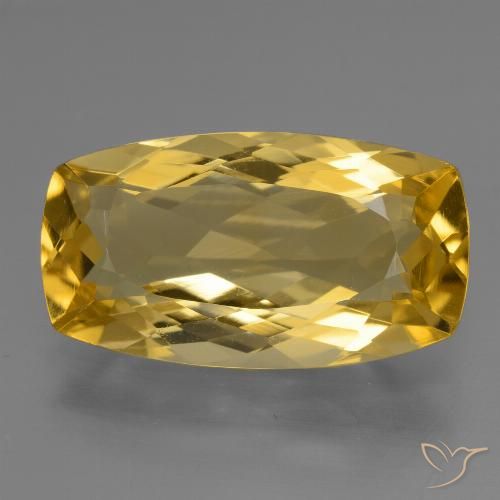 6,44 ctw natürlicher goldener Citrin, Kissenschliff, VVS