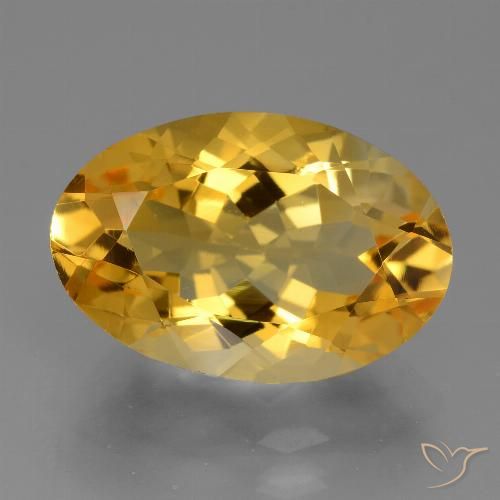 6.74ct Natürlicher Tiefes Goldorange Citrin, Oval, VVS