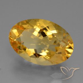 9,17 ctw natürlicher Tiefes Goldorange Citrin, Oval, VVS