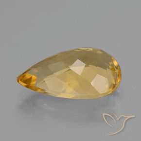 9,17 ctw natürlicher Golden Citrin, Birnenform, VVS