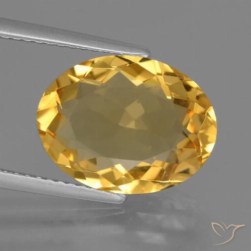 5.26ct Natürlicher Golden Citrin, Oval, VVS