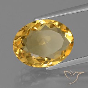 9,17 ctw natürlicher Golden Citrin, Oval, VVS