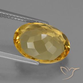 9,17 ctw natürlicher Golden Citrin, Oval, VVS