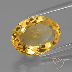 9,17 ctw natürlicher Tiefes Goldorange Citrin, Oval, VVS