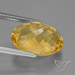 9,17 ctw natürlicher Tiefes Goldorange Citrin, Oval, VVS